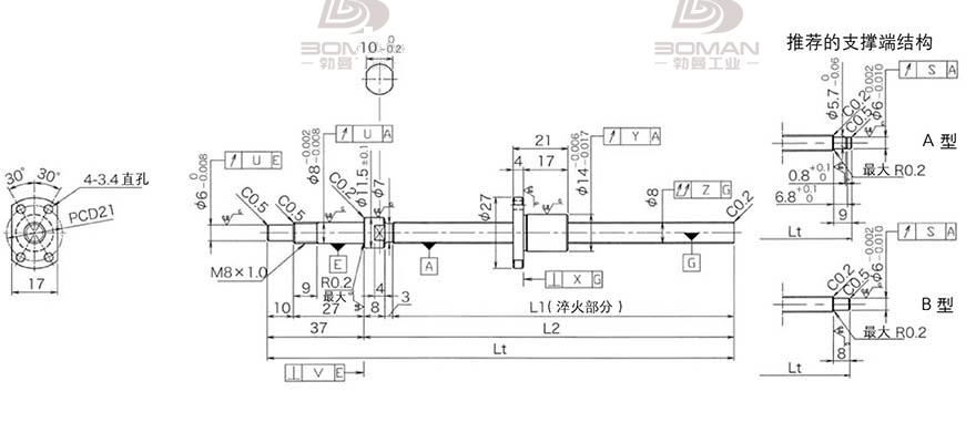 KURODA DP0802JS-HDNR-0180B-C3S 黑田精工丝杆怎么保养